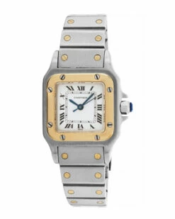 Heritage Cartier Cartier 1990s Unisex Santos Two Tone Watch Men Watches