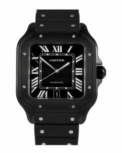 Heritage Cartier Cartier Men's Cartier Santos De Cartier Black Watch WSSA0039 Watch Watches