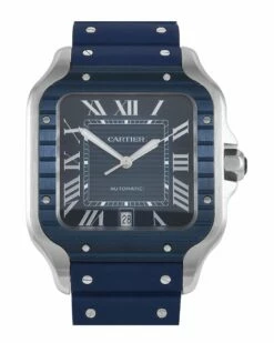 Heritage Cartier Cartier Men's Cartier Santos De Cartier Large Model Blue PVD Watch WSSA0048 Watch Watches