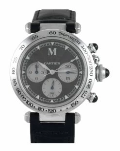 Heritage Cartier Cartier Women's Cartier Pasha De Cartier Automatic Chronograph White Gold Limited Edition Watch Watch Watches