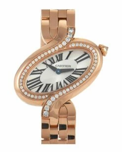 Heritage Cartier Cartier Women's Cartier Delices De Cartier Small Rose Gold Diamond Ladies Watch WG800003 Diamond Watch Watches
