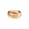 Heritage Cartier Cartier Trinity 18K Tri-Tone Size 4.75 Ring Women Rings