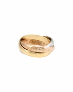 Heritage Cartier Cartier Trinity 18K Tri-Tone Size 4.75 Ring Women Rings