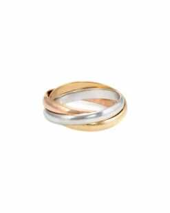 Heritage Cartier Cartier Trinity 18K Tri-Tone Size 4.5 Ring Women Rings