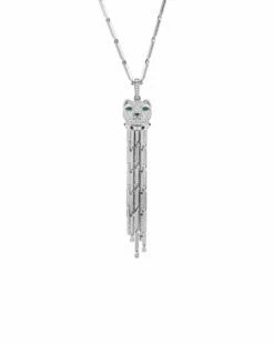 Heritage Cartier Cartier 18K 3.22 Ct. Tw. Diamond Panthere Necklace Women Necklaces