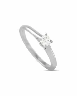 Heritage Cartier Cartier Platinum 0.19 Ct. Tw. Diamond Solitaire Ring Women Rings