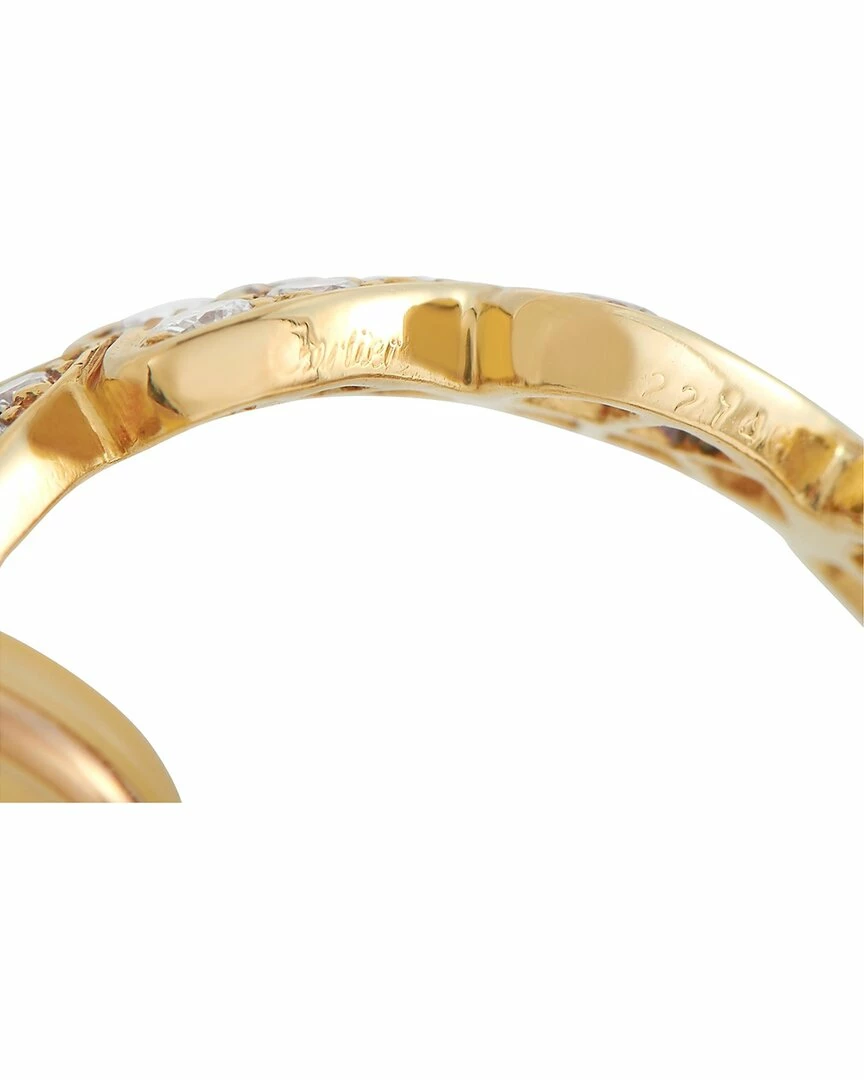 Heritage Cartier Cartier 18K 1.35 Ct. Tw. Diamond Heart Shaped Hoops Women Earrings - Image 3