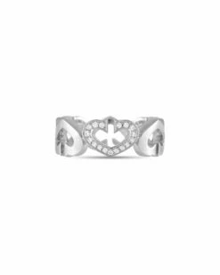 Heritage Cartier Cartier 18K Diamond Heart Ring Women Rings