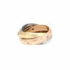 Heritage Cartier Cartier Trinity 18K Tri-Color 0.18 Ct. Tw. Diamond Ring Women Rings