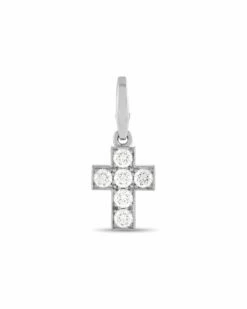 Heritage Cartier Cartier 18K 1.00 Ct. Tw. Diamond Cross Pendant Women Necklaces