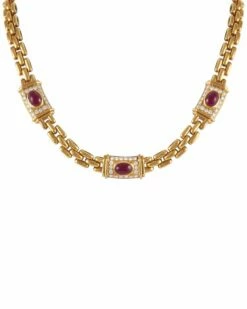 Heritage Cartier Cartier 18K 2.35 Ct. Tw. Diamond & Ruby Necklace Women Necklaces