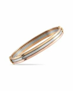 Heritage Cartier Cartier 18K Tri-Tone Mother-of-Pearl LOVE Bangle Bracelet Women Bracelets