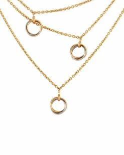 Heritage Cartier Cartier 18K Tri-Tone Trinity Necklace Women Necklaces
