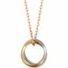 Heritage Cartier Cartier 18K Tri-Tone Trinity Necklace Women Necklaces