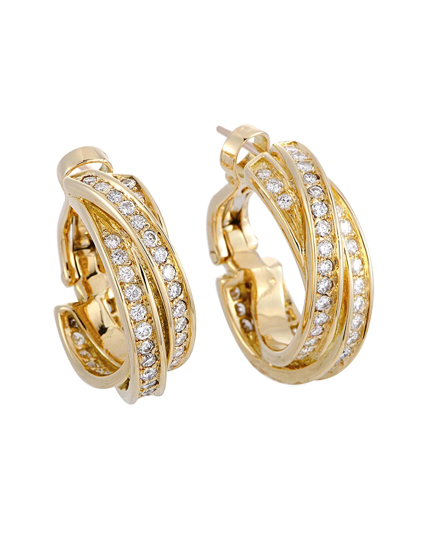 Heritage Cartier Cartier 18K 1.23 Ct. Tw. Diamond Earrings Women - Image 2