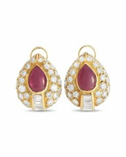 Heritage Cartier Cartier 18K 2.45 Ct. Tw. Diamond & Ruby Earrings Women