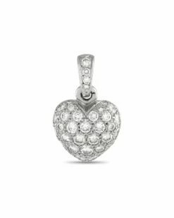 Heritage Cartier Cartier 18K 0.65 Ct. Tw. Diamond Heart Pendant Women Necklaces