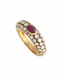 Heritage Cartier Cartier 18K 1.50 Ct. Tw. Diamond & Ruby Ring Women Rings