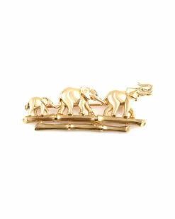 Heritage Cartier Cartier 18K Emerald Elephant Brooch Women Pins