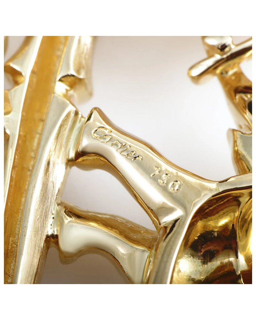 Heritage Cartier Cartier 18K Emerald Elephant Brooch Women Pins - Image 3