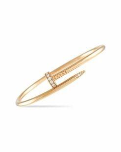 Heritage Cartier Cartier 18K Rose Gold Diamond Juste Un Clou Bracelet Women Bracelets