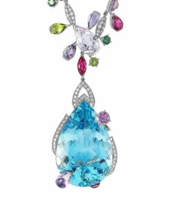 Heritage Cartier Cartier 18K 74.19 Ct. Tw. Gemstone 32in Necklace Women Necklaces