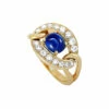 Heritage Cartier Cartier 18K 0.50 Ct. Tw. Diamond & Sapphire Ring Women Rings