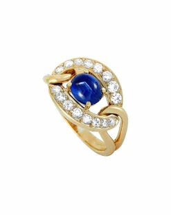 Heritage Cartier Cartier 18K 0.50 Ct. Tw. Diamond & Sapphire Ring Women Rings
