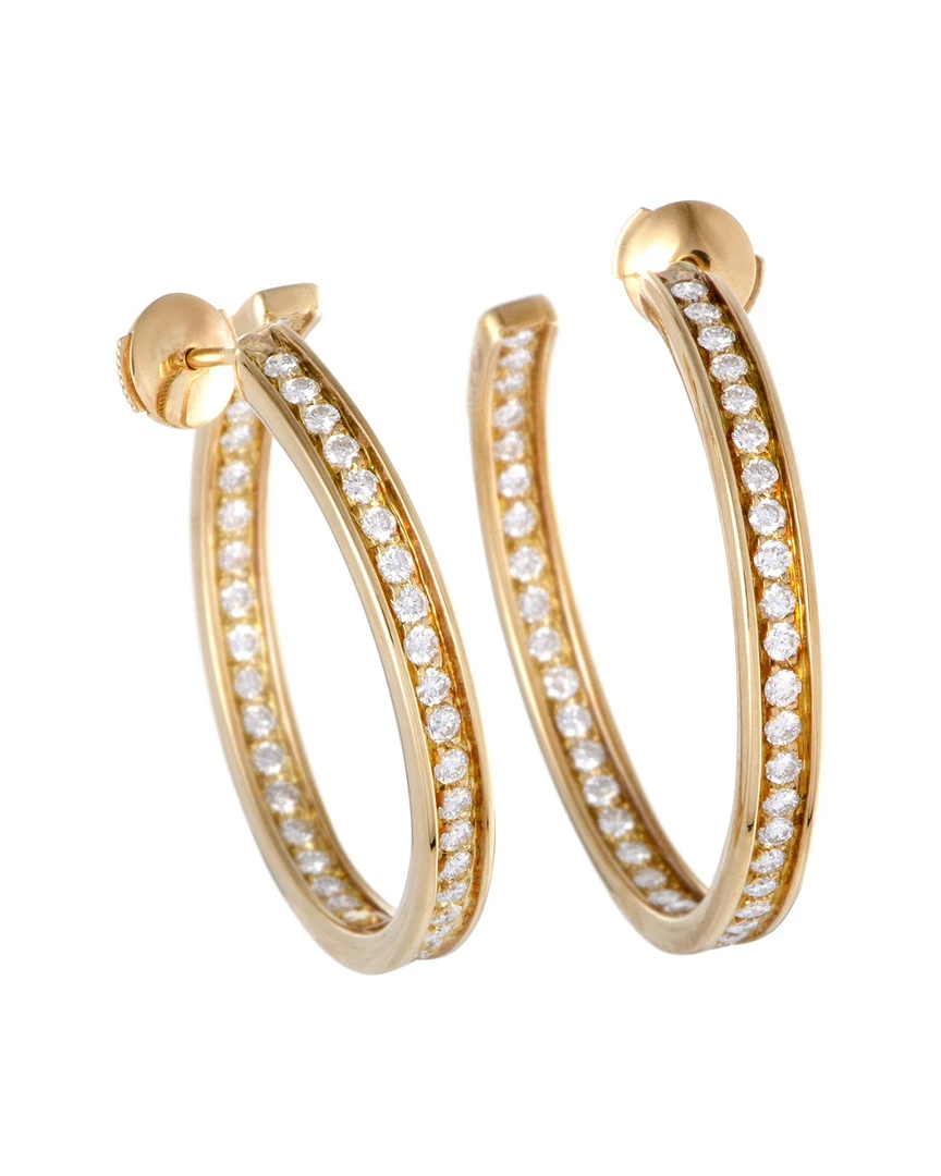 Heritage Cartier Cartier 18K 1.80 Ct. Tw. Diamond Hoops Women Earrings