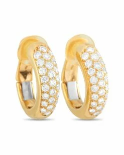 Heritage Cartier Cartier 18K 1.50 Ct. Tw. Diamond Hoop Clip-On Earrings Women