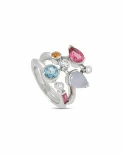 Heritage Cartier Cartier Platinum Gemstone Meli Melo Ring Women Rings